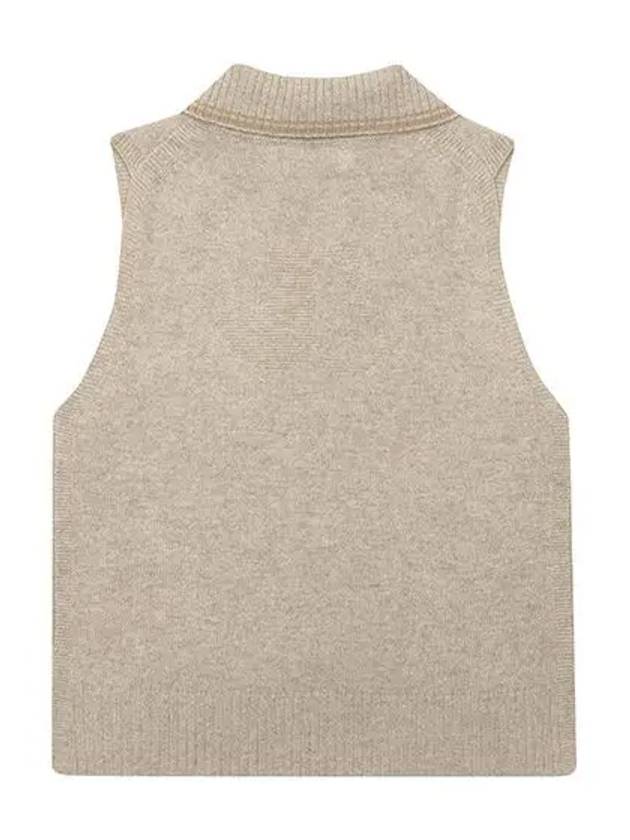 Women s fall wide collar V neck vest 2012LXVC BEIGE - BLACK&WHITE - BALAAN 2