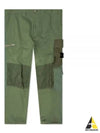 Mix Fabric Hype TC Utility Straight Pants Green - STONE ISLAND - BALAAN 2