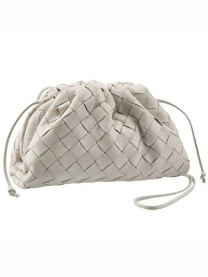 Intrecciato Small Leather Pouch Bag Chalk - BOTTEGA VENETA - BALAAN 2