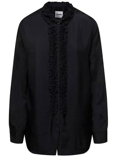 Ruffle Trimmed Long Sleeve Shirt J01DL0107J65052 - JIL SANDER - BALAAN 2