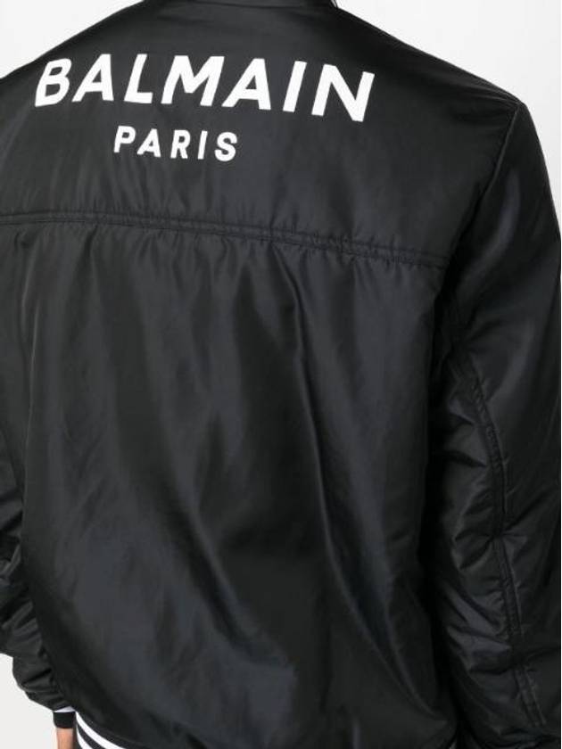 logo nylon padded bomber jacket - BALMAIN - BALAAN 6