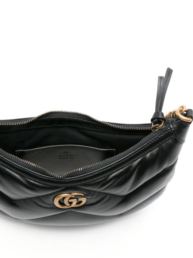 Marmont Small Leather Shoulder Bag Black - GUCCI - BALAAN 9