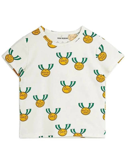 Kids Medal Pattern T Shirt Ivory 24220149 97 - MINI RODINI - BALAAN 2