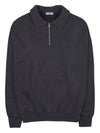 Logo Half Zip-up Oversized Long Sleeve Polo Shirt Black - DIOR - BALAAN 10