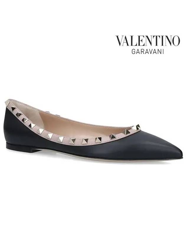 Rockstud Ballerina Flats Black - VALENTINO - BALAAN 5