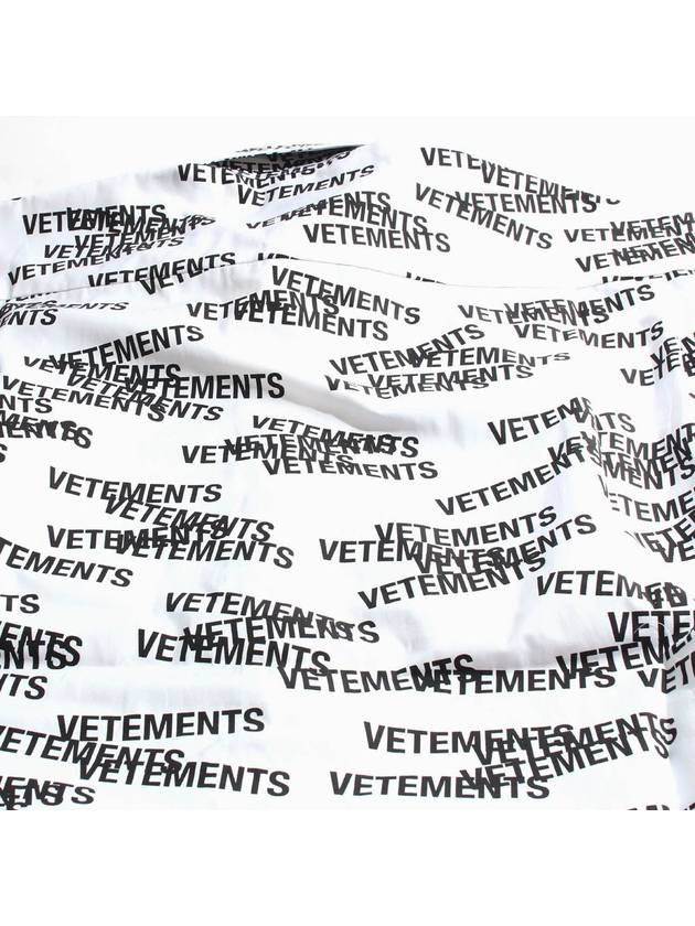 All-Over Stamp Logo Overfit Long Sleeve Shirt Black White - VETEMENTS - BALAAN 5