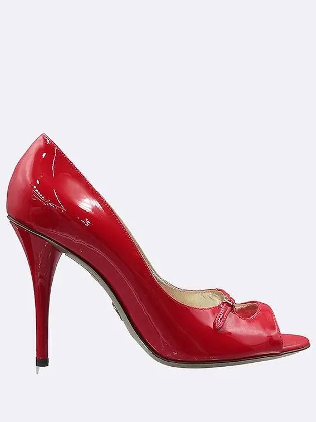 7592 Red color enamel open toe pumps women s shoes 250MM - DOLCE&GABBANA - BALAAN 4