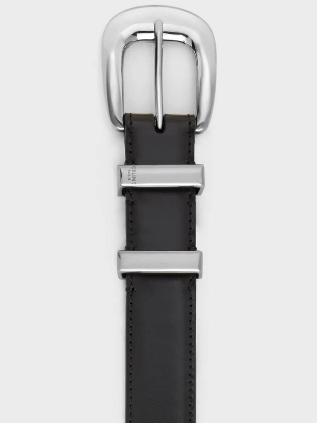 Women's Medium Western Leather Belt Black - CELINE - BALAAN 3