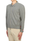 Textured Striped Cotton Bomber Jacket Grey - THOM BROWNE - BALAAN 5