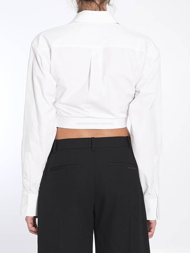 Cropped Shirt With Elastic Band - ALEXANDER WANG - BALAAN 4