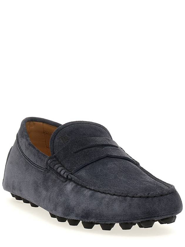 Gommino Bubble Suede Driving Shoes Blue - TOD'S - BALAAN 3