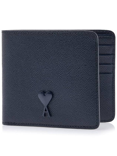 Heart Logo Half Wallet Navy - AMI - BALAAN 2