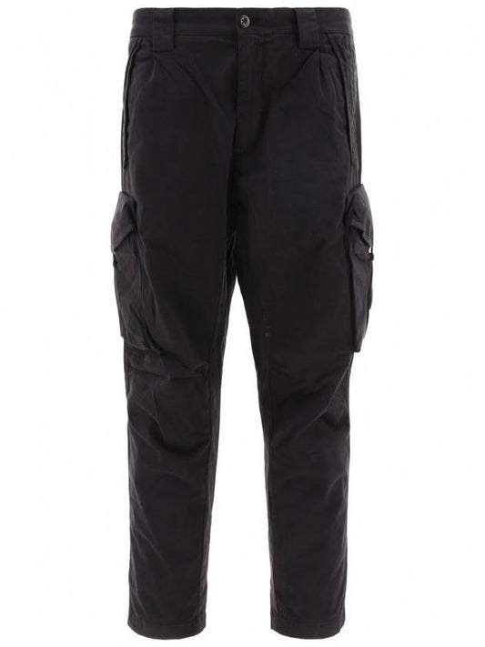 Stain Straight Pants Black - CP COMPANY - BALAAN.