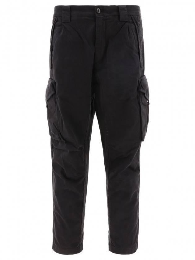 Lens Cargo Straight Pants Black - CP COMPANY - BALAAN 1