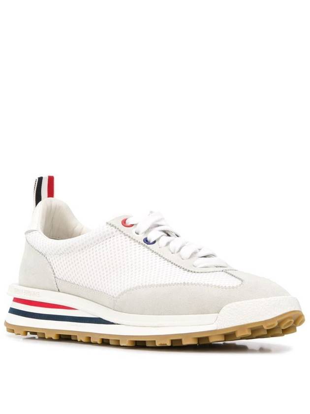 Thom Women Browne Nylon Tech Runner Low Top Sneakers Grey White - THOM BROWNE - BALAAN 3