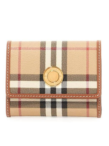 Check Half Wallet Beige - BURBERRY - BALAAN 1