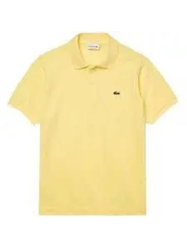 Men's Logo Classic Fit Cotton Short Sleeve Polo Shirt Yellow - LACOSTE - BALAAN 2