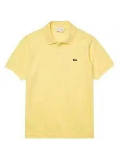 Men's Logo Classic Fit Cotton Short Sleeve Polo Shirt Yellow - LACOSTE - BALAAN 2