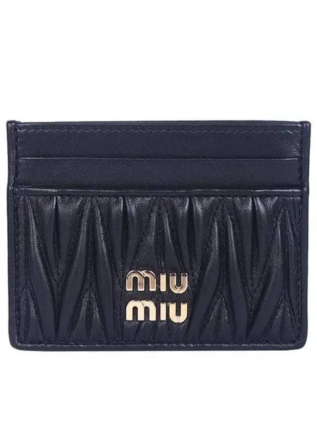 Matelasse Nappa Leather Card Wallet Black - MIU MIU - BALAAN 2