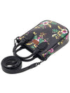 floral-print leather tote bag - KENZO - BALAAN.