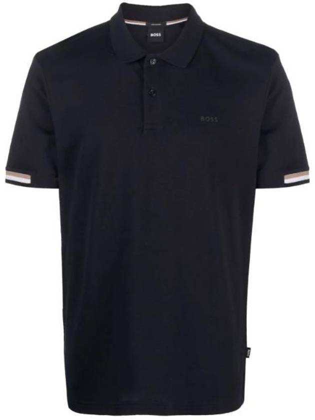 logo print short sleeve polo shirt 50467113 - HUGO BOSS - BALAAN 1