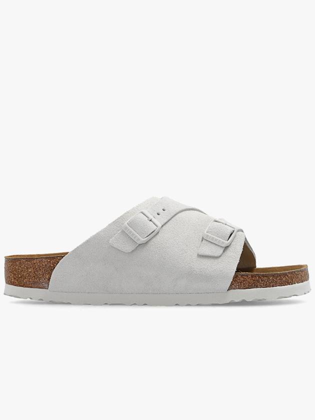 Zurich Suede Leather Slippers Antique White - BIRKENSTOCK - BALAAN 2