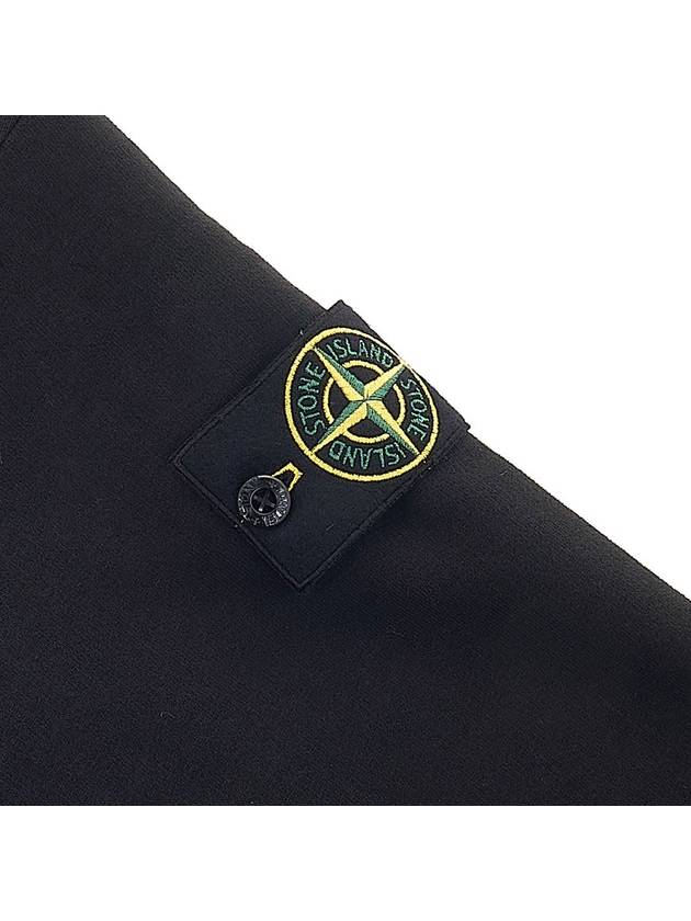 Wappen Patch Cotton Hoodie Black - STONE ISLAND - BALAAN 6