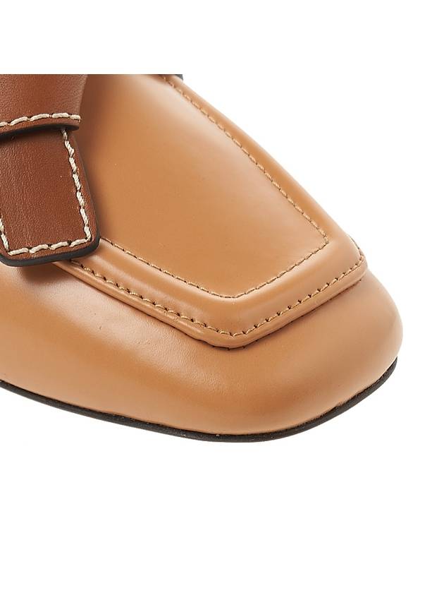 Gate Flat Leather Mule Brown - LOEWE - BALAAN.