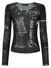 0 3 Computer Angel Print Top BLACK - CLUT STUDIO - BALAAN 5