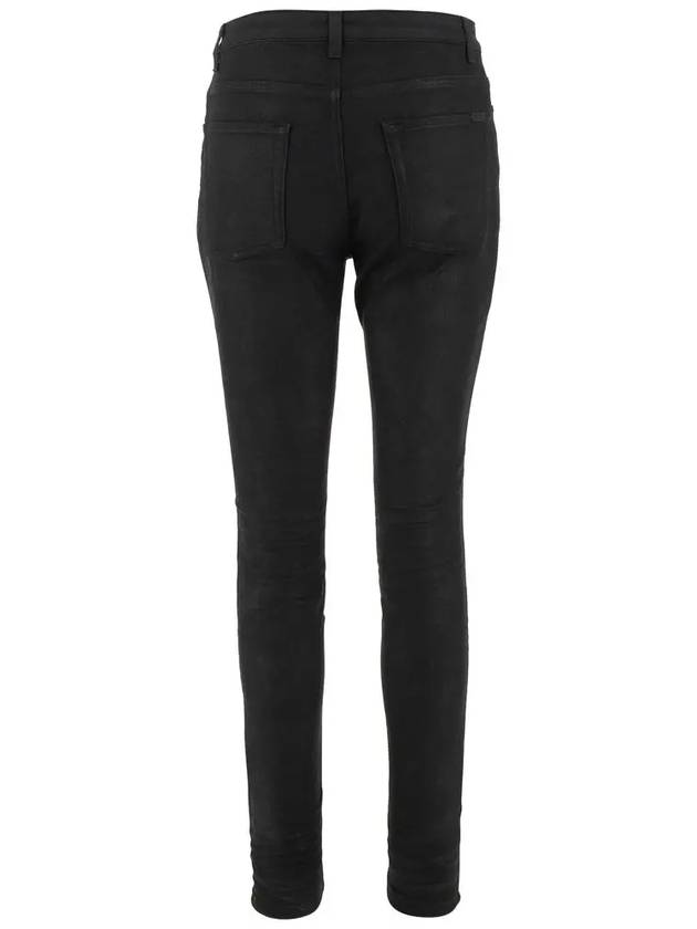 Men's 5 Pocket Organic Cotton Skinny Jeans Black - SAINT LAURENT - BALAAN 4