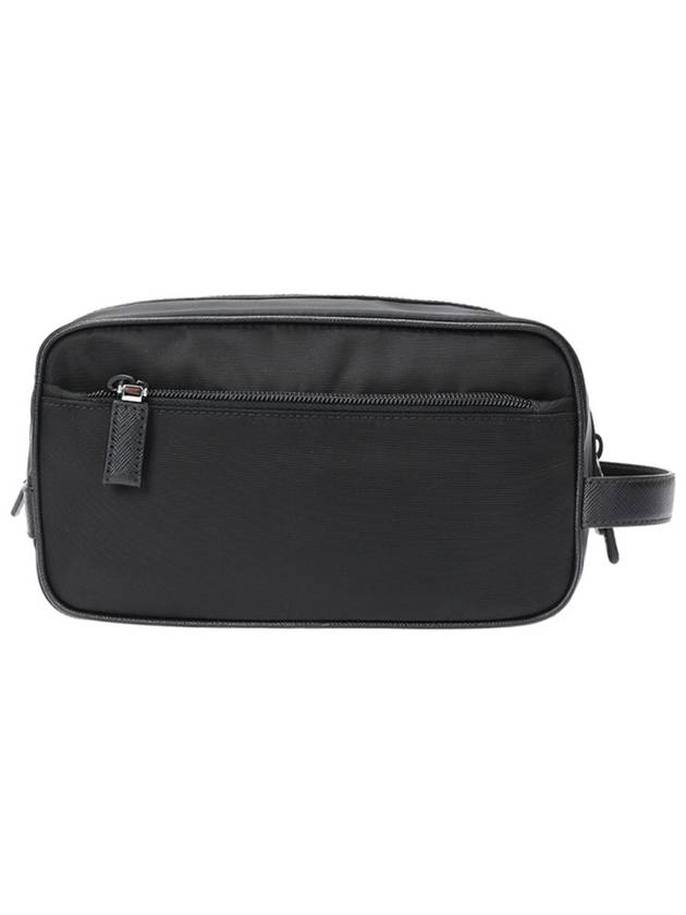 Triangle Logo Travel Nylon Pouch Bag Black - PRADA - BALAAN 6