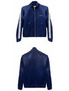 Logo Print Vintage Double Jersey Track Jacket Navy - CELINE - BALAAN 5