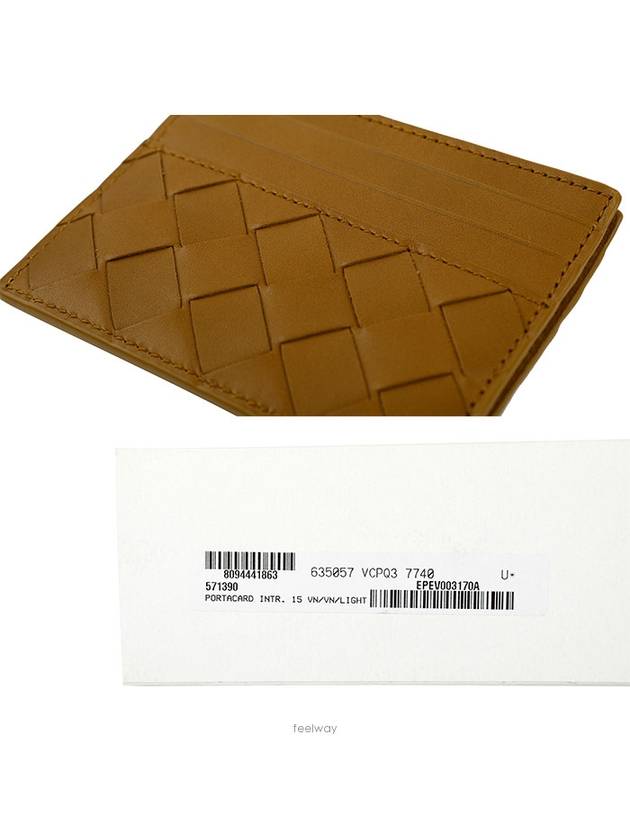 Intrecciato Leather Card Wallet Brown - BOTTEGA VENETA - BALAAN 3