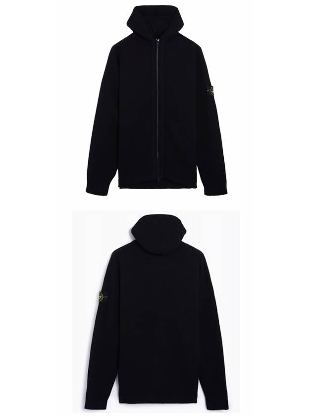 Wool Hooded Jacket Black - STONE ISLAND - BALAAN 6