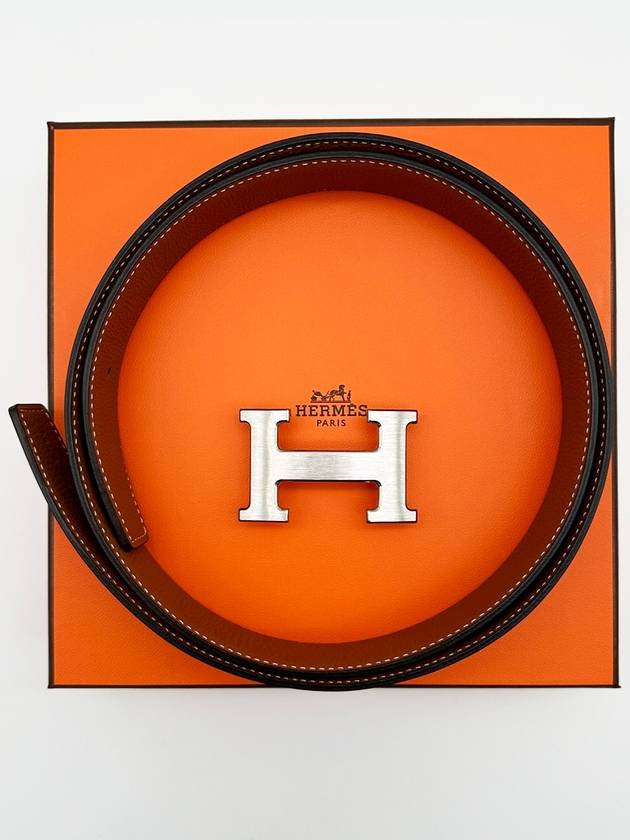 Men s Belt Reversible 32MM Black Gold H073967CAAA Silver Buckle H064544CB86 - HERMES - BALAAN 1