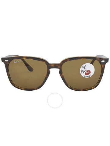 Ray Ban Polarized Brown Square Unisex Sunglasses RB4362 710/83 55 - RAY-BAN - BALAAN 1