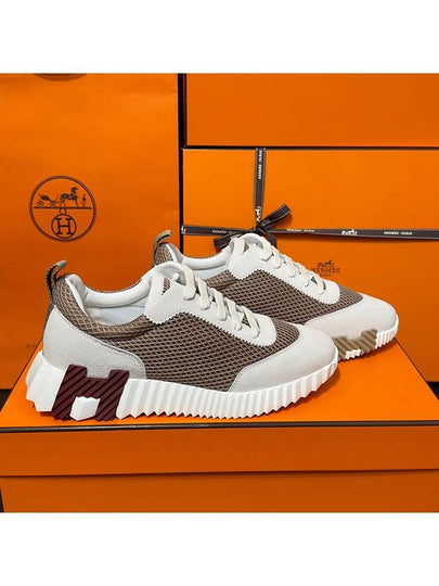 Bouncing Low Top Sneakers White Beige - HERMES - BALAAN 2