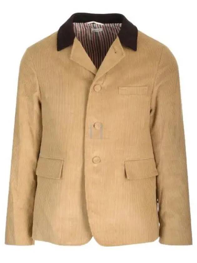 Corduroy Button Up Cutaway Jacket Beige - THOM BROWNE - BALAAN 2