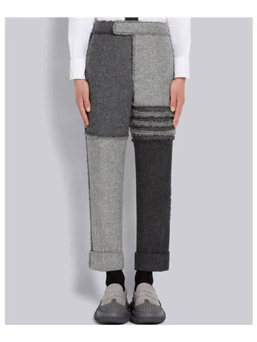 diagonal Shetland classic wool pants - THOM BROWNE - BALAAN 1