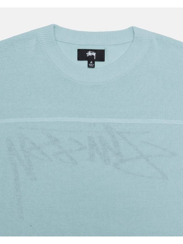 Football Knit Top Light Blue - STUSSY - BALAAN 4