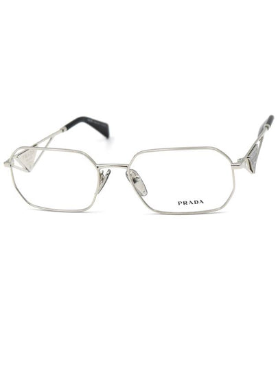 Eyewear Triangular Logo Square Glasses Silver - PRADA - BALAAN 2