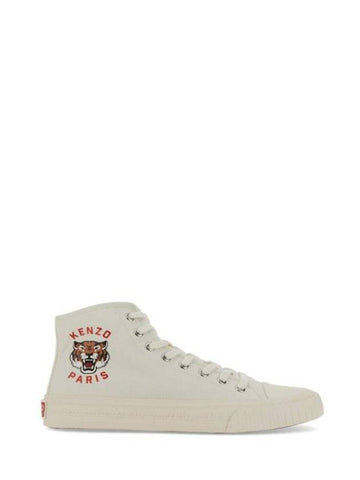 Women's Foxy Canvas High Top Sneakers White - KENZO - BALAAN 1