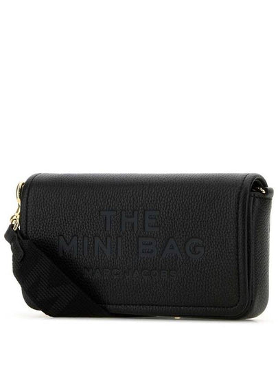 Mini Black Crossbody Bag With Engraved Logo In Hammered Leather Woman - MARC JACOBS - BALAAN 2