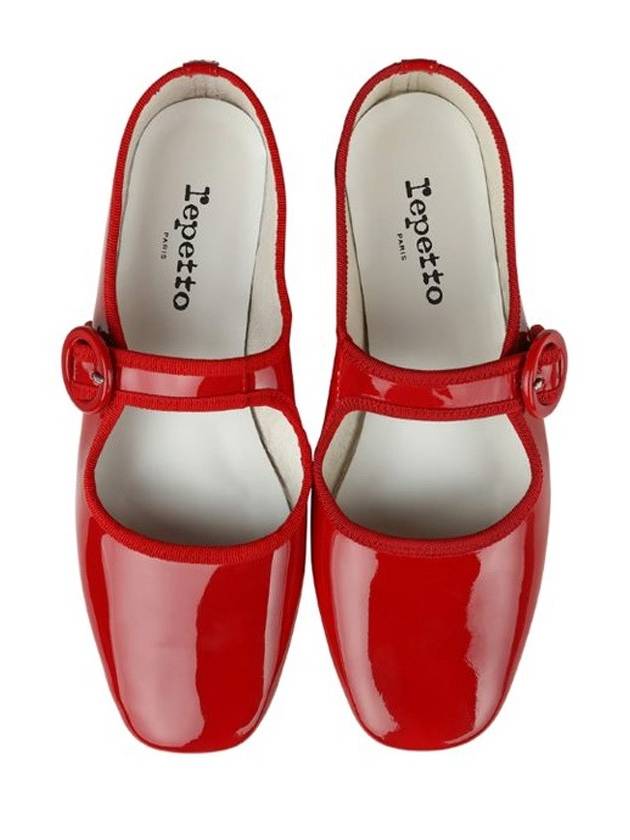 Women's Georgia Mary Jane Flat Shoes Red - REPETTO - BALAAN 2