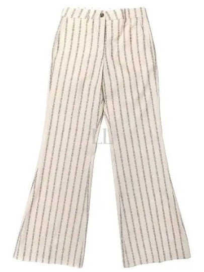 Women's Jacquard Motif Cotton Wide Pants Cream - GOLDEN GOOSE - BALAAN 2