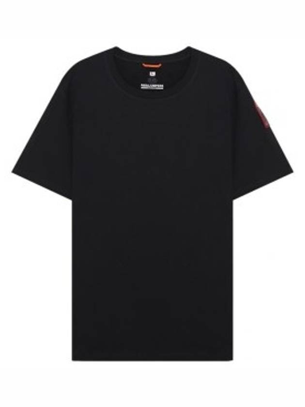 Men's Track Cotton Short Sleeve T-Shirt Black - PARAJUMPERS - BALAAN 2