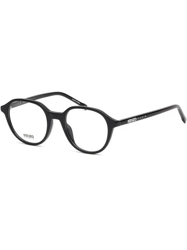 Glasses frame KZ50166I 001 round light horn rim black - KENZO - BALAAN 7