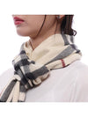 Check Cashmere Scarf Beige - BURBERRY - BALAAN 5