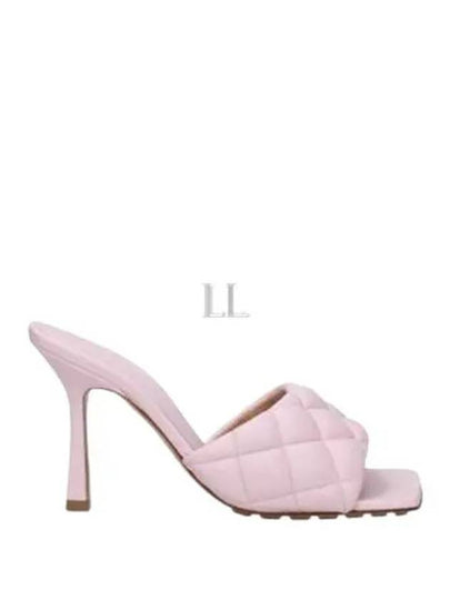 Quilted Nappa Sandal Heels Light Pink - BOTTEGA VENETA - BALAAN 2