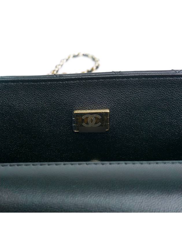 Classic Lambskin Gold Top Handle Mini Flap Bag Black - CHANEL - BALAAN 11